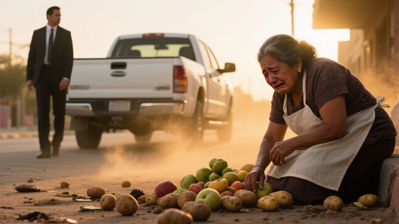 El día que el dueño de la camioneta blanca pisoteó las papas de doña Rosalba
