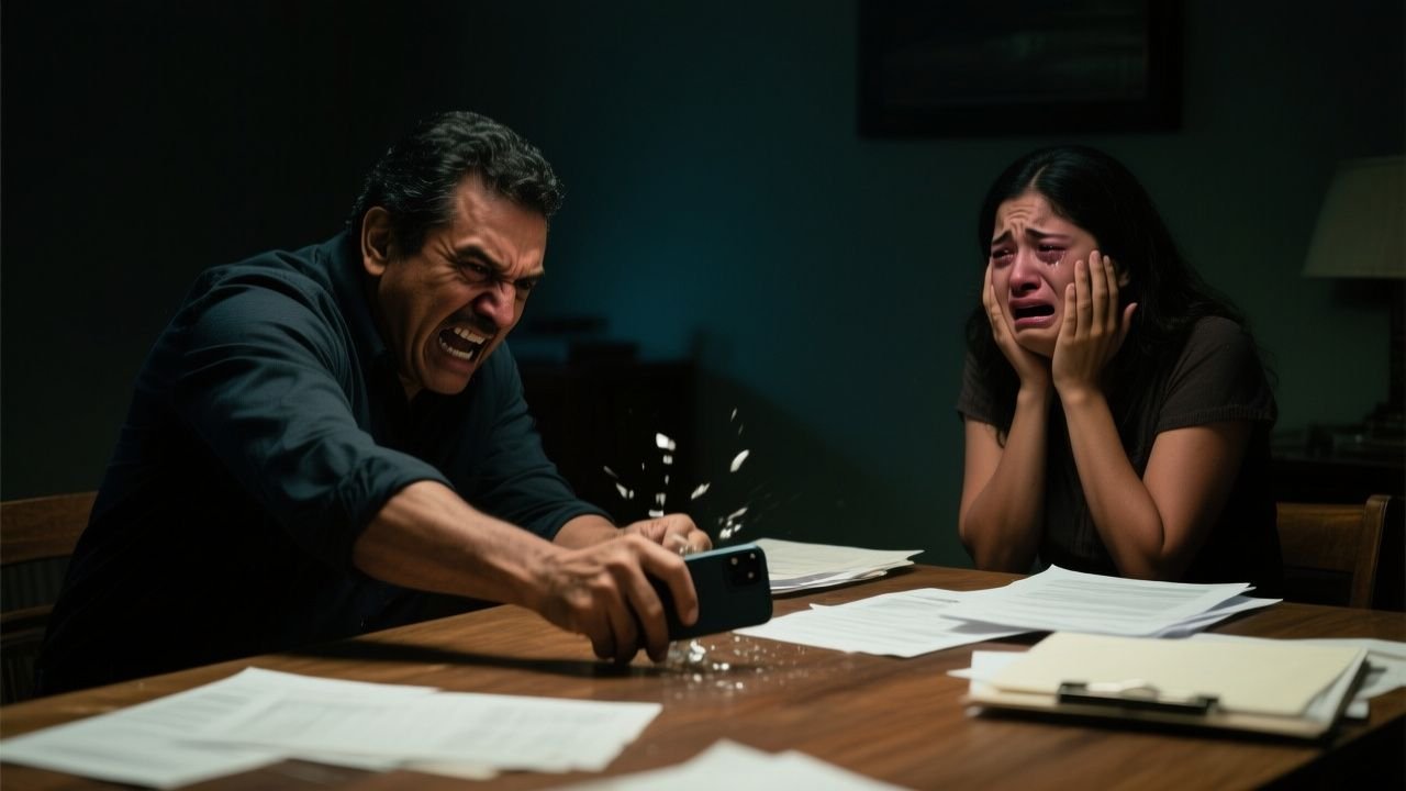 El hombre le rompió el celular a Marisol cuando ella le enseñó la firma falsificada… pero jamás imaginó que el notario guardaba un secreto sobre su padre