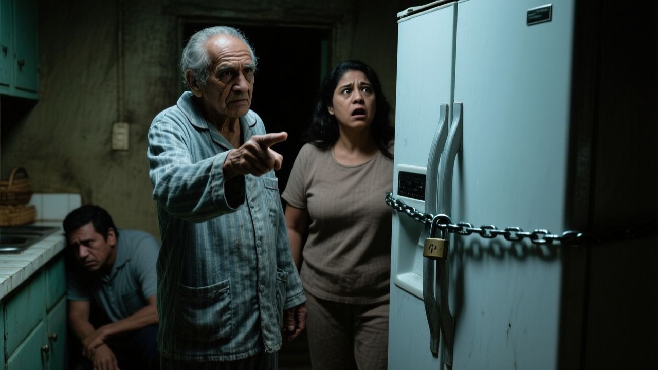 El Refrigerador Encadenado: La Noche en que el Anciano Calló a Todos