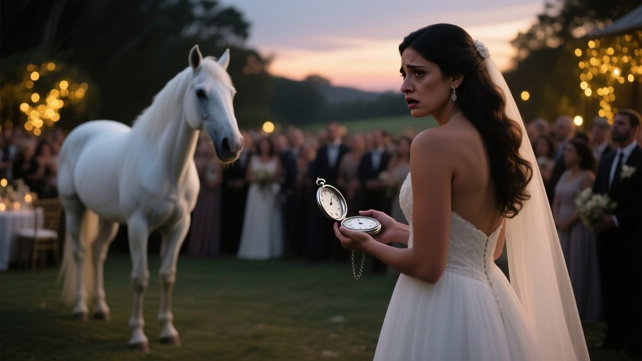 El reloj de bolsillo que Lucía vio colgando del caballo blanco en su propia boda