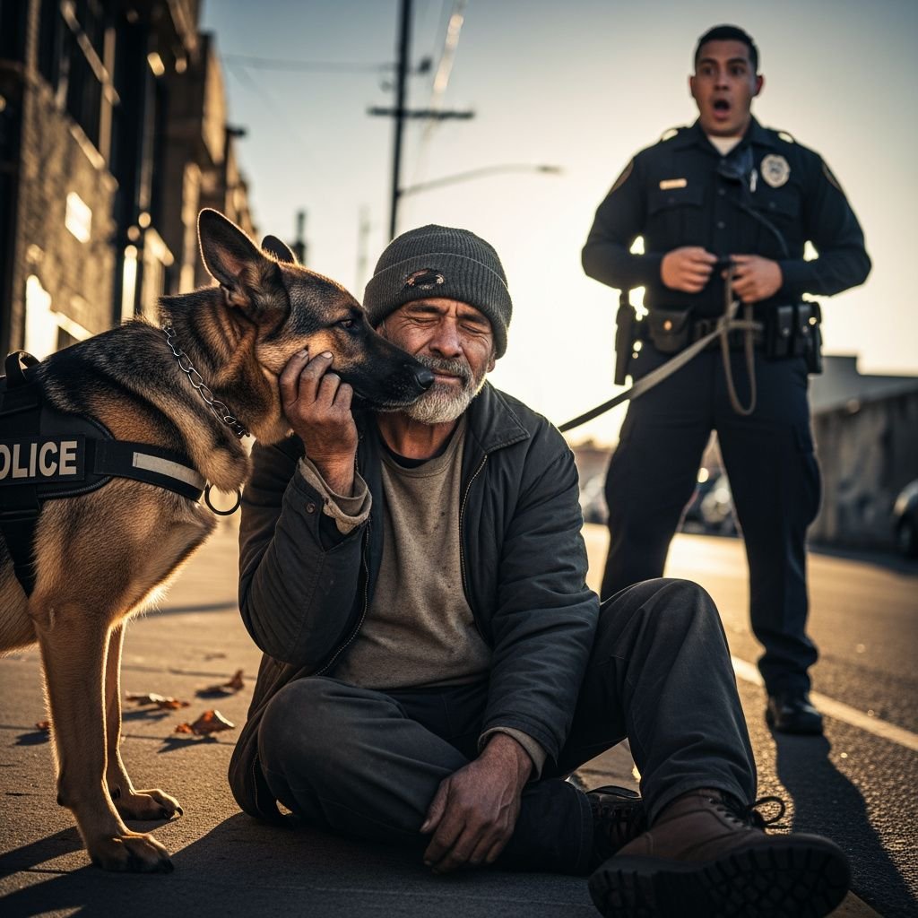 El rugido que se convirtió en llanto: El secreto que un perro policía guardaba bajo su uniforme