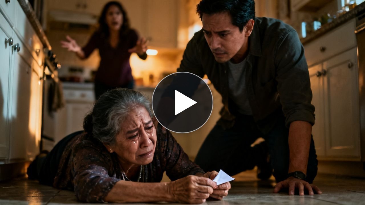 El papel doblado en la mano de la abuela Elvira cuando se desplomó en la cocina
