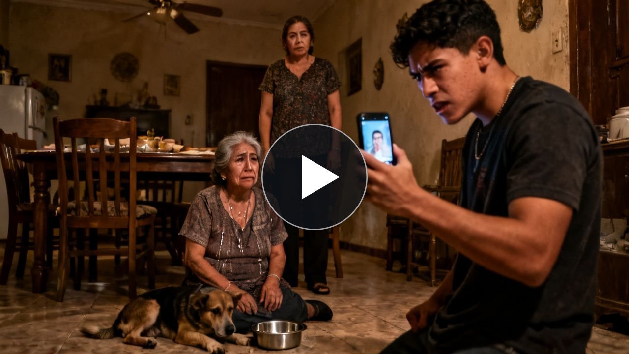 La abuela de Rigoberta comía en el suelo junto al perro hasta que su nieto grabó la escena