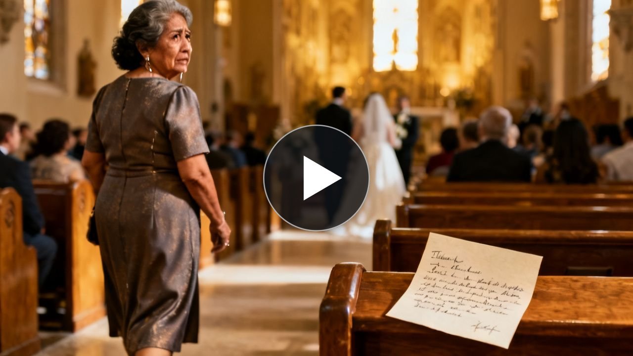 La madre sacó una carta escrita a mano en plena boda y la dejó sobre la banca antes de irse