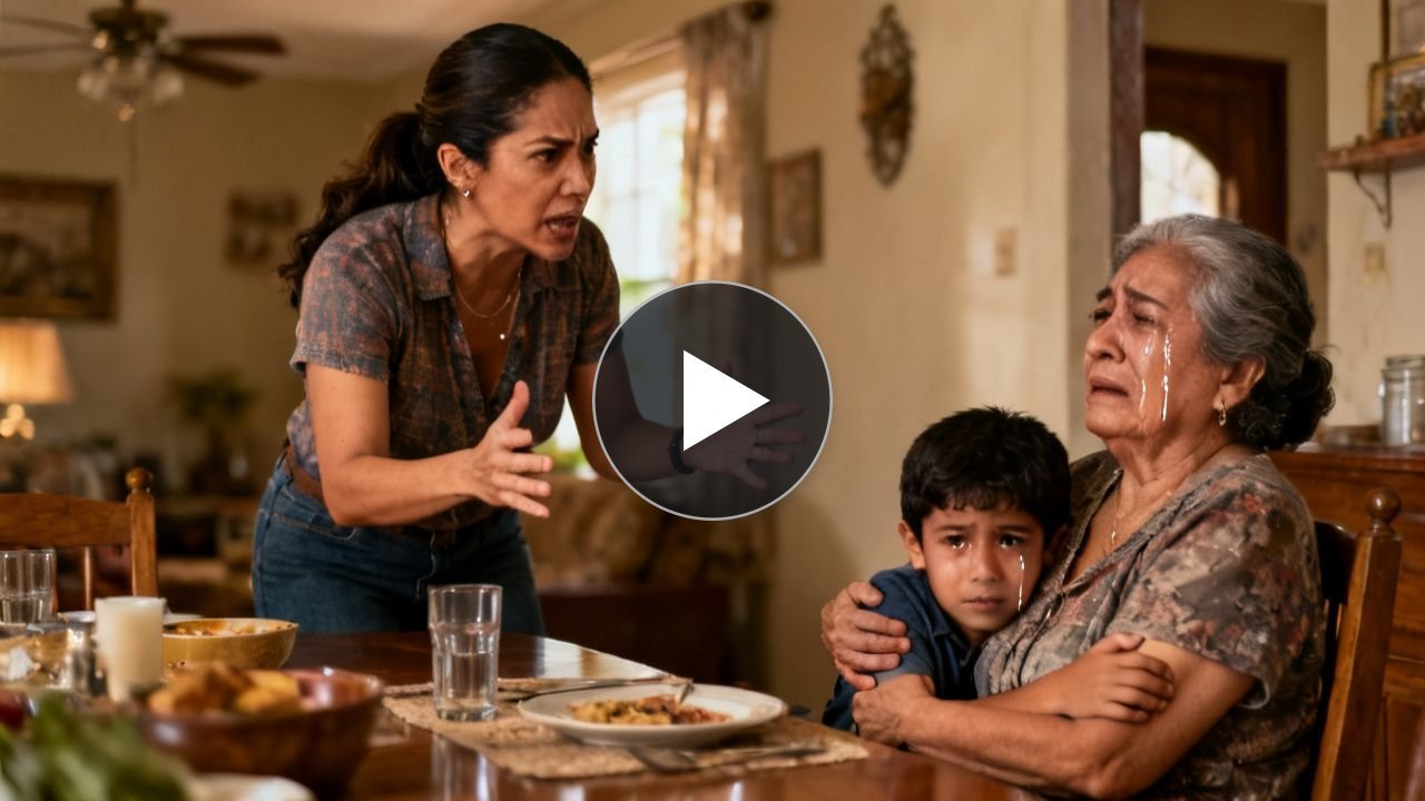 ¿Por qué la abuela rompió en llanto cuando su propia hija le prohibió sentarse a la mesa?