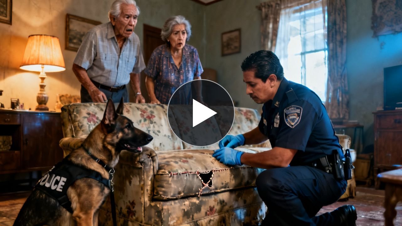 El zurcido en el sofá de los abuelos que la policía canina detectó, pero lo que hallaron dentro lo cambió todo