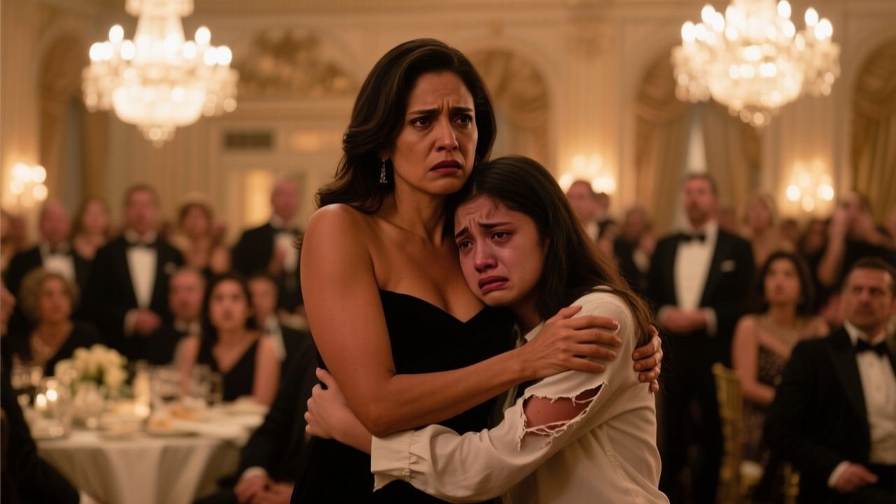 La hermana que todos creían débil llegó al banquete de gala con la blusa rota y el salón entero se quedó sin aire
