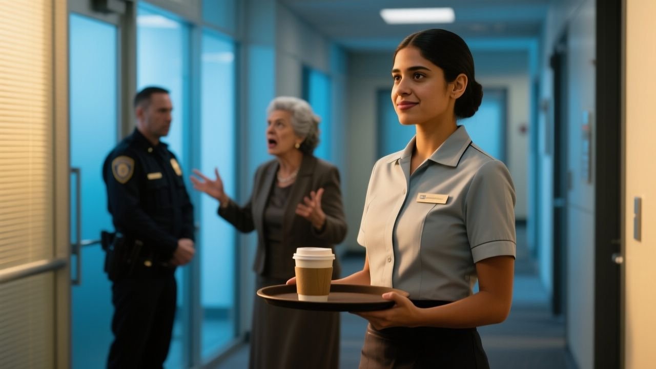 Renata servía café en la oficina 14 sin saber que su suegra le rogaba al dueño del edificio