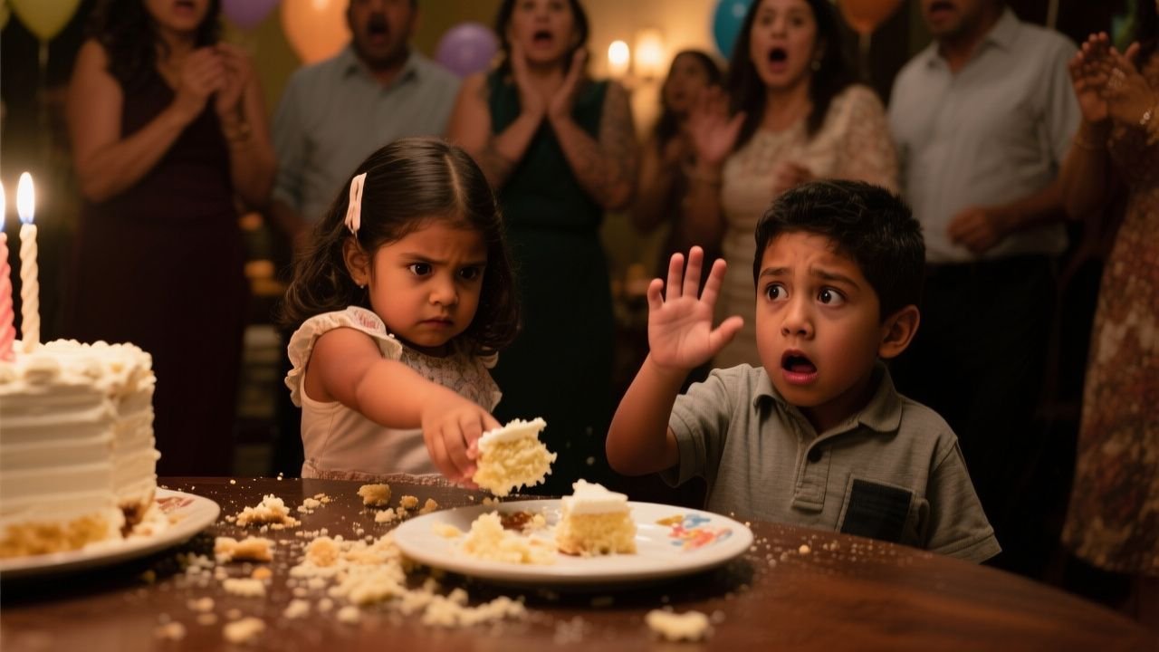 La niña tiró el pastel de Ethan al piso y susurró un nombre que heló la fiesta